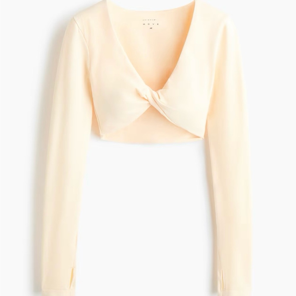 H&M Sports DryMove 2-piece Set, Twist Top & Wide Leg Sweatpant